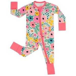EUC Little Sleepies Secret Garden Bamboo Zippy 3-6M